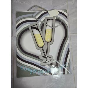 20/$12 "Congratulations" Wedding Engagement Glass Toast Party Gift Bag